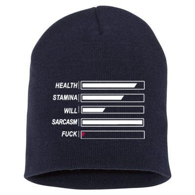 Life Status Bar Short Acrylic Beanie