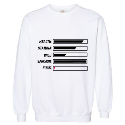 Life Status Bar Garment-Dyed Sweatshirt