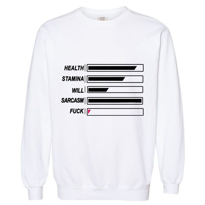 Life Status Bar Garment-Dyed Sweatshirt