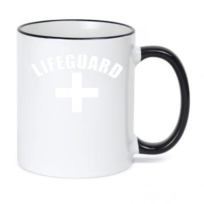 Lifeguard Cross Logo 11oz Black Color Changing Mug