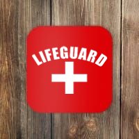 Lifeguard Cross Logo Coaster