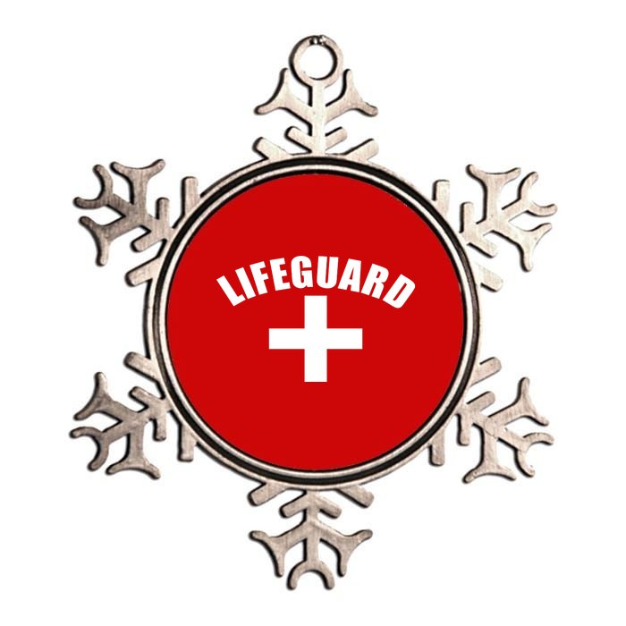 Lifeguard Cross Logo Metallic Star Ornament