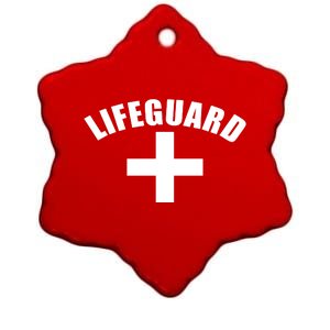 Lifeguard Cross Logo Ceramic Star Ornament