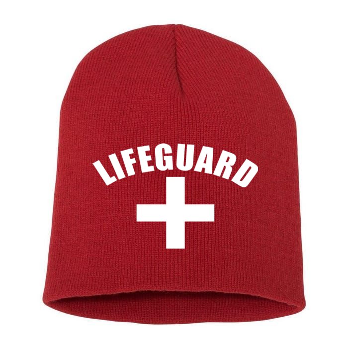 Lifeguard Cross Logo Short Acrylic Beanie