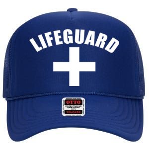 Lifeguard Cross Logo High Crown Mesh Back Trucker Hat