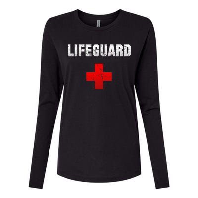 Lifeguard Vintage Logo Womens Cotton Relaxed Long Sleeve T-Shirt