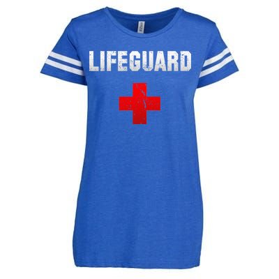 Lifeguard Vintage Logo Enza Ladies Jersey Football T-Shirt