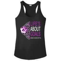 Life's About Goals And Assist Soccer Quote Ladies PosiCharge Competitor Racerback Tank