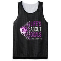 Life's About Goals And Assist Soccer Quote Mesh Reversible Basketball Jersey Tank