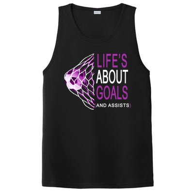 Life's About Goals And Assist Soccer Quote PosiCharge Competitor Tank