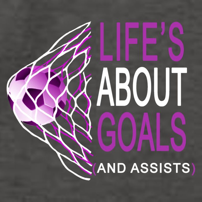 Life's About Goals And Assist Soccer Quote Vector Backpack