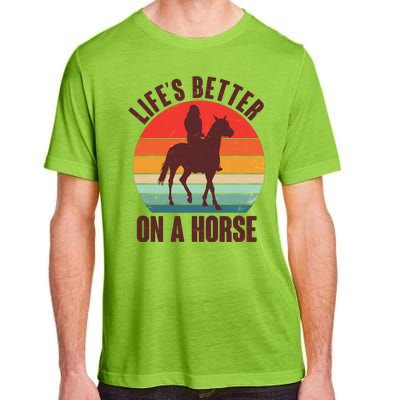 Life's Better On A Horse Cowgirl Vintage Adult ChromaSoft Performance T-Shirt