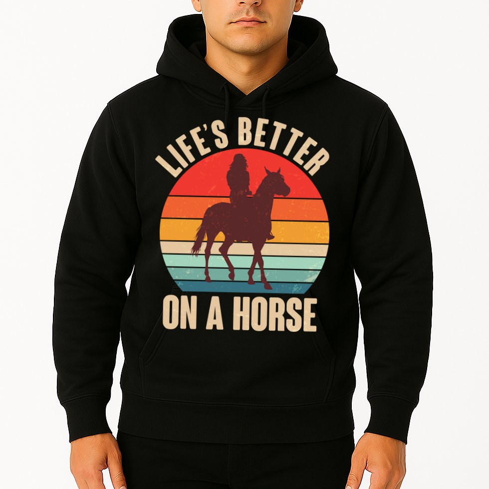 Life's Better On A Horse Cowgirl Vintage Hoodie