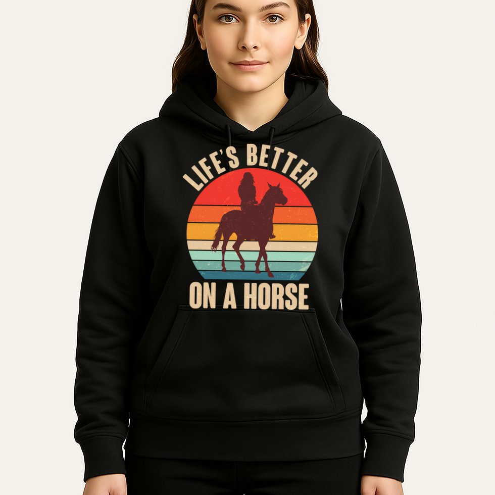 Life's Better On A Horse Cowgirl Vintage Hoodie