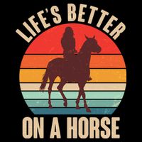 Life's Better On A Horse Cowgirl Vintage Hoodie