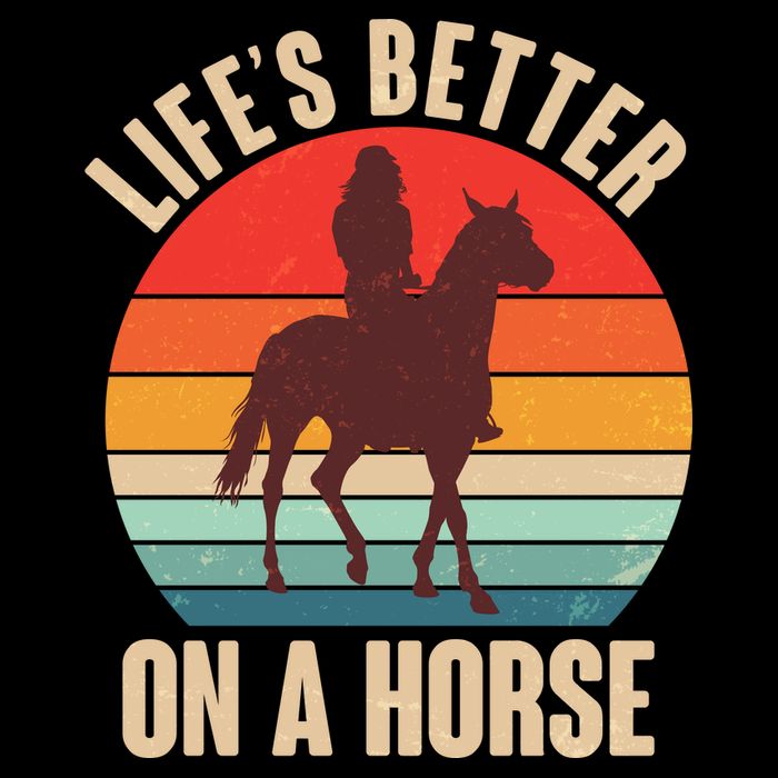 Life's Better On A Horse Cowgirl Vintage Hoodie