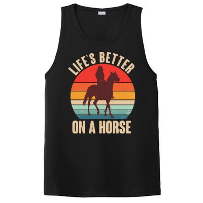 Life's Better On A Horse Cowgirl Vintage PosiCharge Competitor Tank