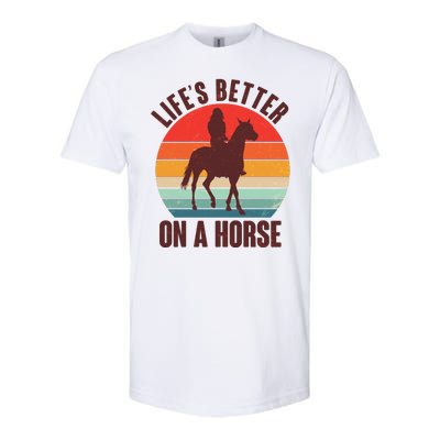 Life's Better On A Horse Cowgirl Vintage Softstyle CVC T-Shirt