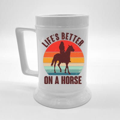 Life's Better On A Horse Cowgirl Vintage Beer Stein