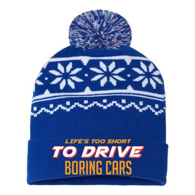 Life's too Short Too Drive Boring Cars USA-Made Snowflake Beanie