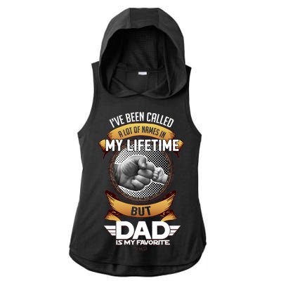 Lifetime Dad Ladies PosiCharge Tri-Blend Wicking Draft Hoodie Tank