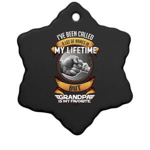 Lifetime Grandpa Ceramic Star Ornament