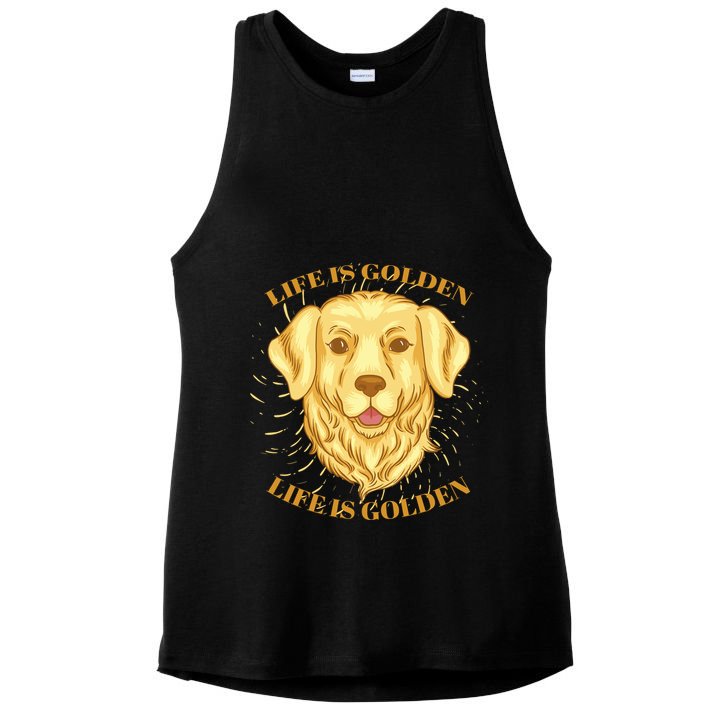 Life Is Golden Dog Ladies PosiCharge Tri-Blend Wicking Tank