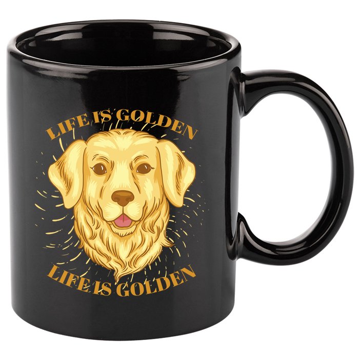 Life Is Golden Dog 11oz C Handle Ceramic Mug