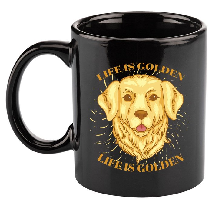 Life Is Golden Dog 11oz C Handle Ceramic Mug
