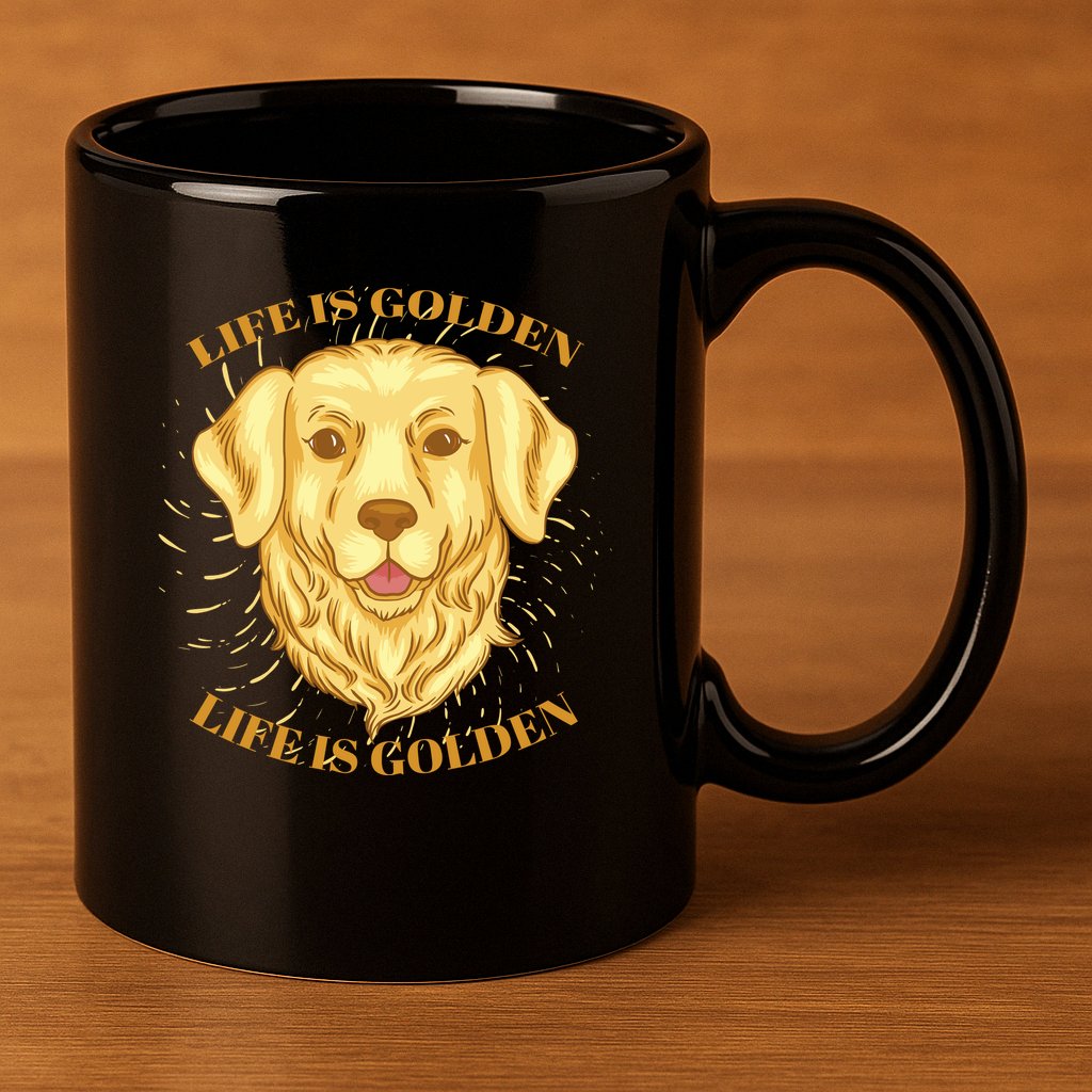 Life Is Golden Dog 11oz C Handle Ceramic Mug