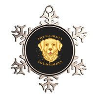 Life Is Golden Dog Metallic Star Ornament