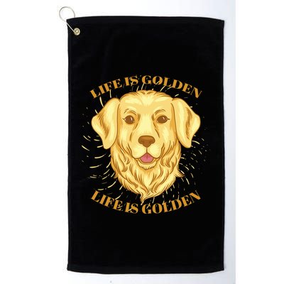 Life Is Golden Dog Golf Towel