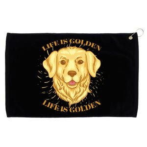 Life Is Golden Dog Grommeted Golf Towel