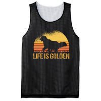 Life Is Golden Dog Golden Retriever Lover Golden Retriever Mesh Reversible Basketball Jersey Tank