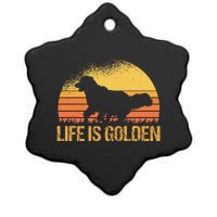 Life Is Golden Dog Golden Retriever Lover Golden Retriever Ceramic Star Ornament