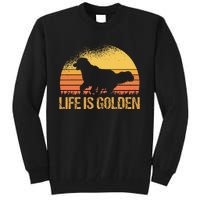 Life Is Golden Dog Golden Retriever Lover Golden Retriever Tall Sweatshirt