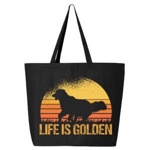 Life Is Golden Dog Golden Retriever Lover Golden Retriever 25L Jumbo Tote