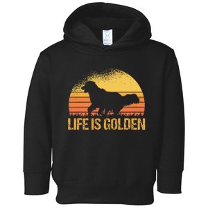 Life Is Golden Dog Golden Retriever Lover Golden Retriever Toddler Hoodie