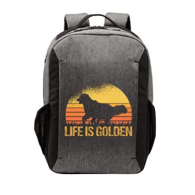 Life Is Golden Dog Golden Retriever Lover Golden Retriever Vector Backpack