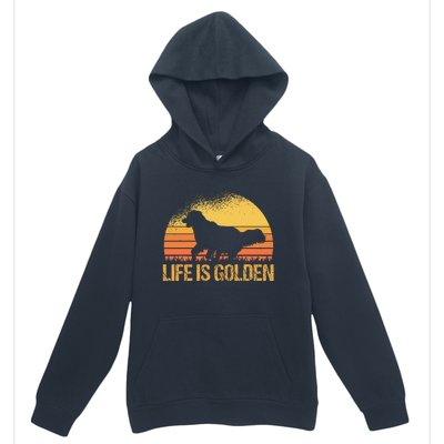 Life Is Golden Dog Golden Retriever Lover Golden Retriever Urban Pullover Hoodie