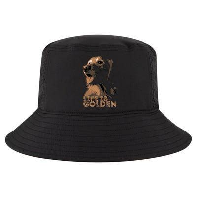 Life Is Golden Retriever Dog Premium Cool Comfort Performance Bucket Hat