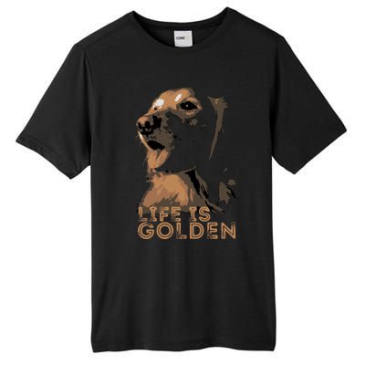 Life Is Golden Retriever Dog Premium Tall Fusion ChromaSoft Performance T-Shirt