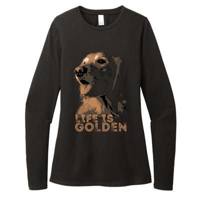 Life Is Golden Retriever Dog Premium Womens CVC Long Sleeve Shirt