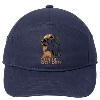 Life Is Golden Retriever Dog Premium 7-Panel Snapback Hat