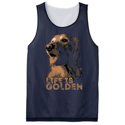 Life Is Golden Retriever Dog Premium Mesh Reversible Basketball Jersey Tank