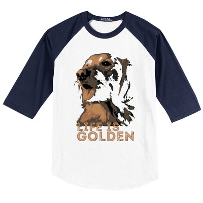 Life Is Golden Retriever Dog Premium Baseball Sleeve Shirt