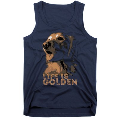 Life Is Golden Retriever Dog Premium Tank Top