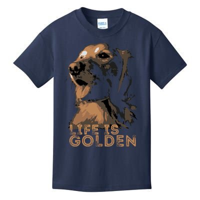 Life Is Golden Retriever Dog Premium Kids T-Shirt