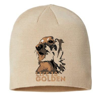 Life Is Golden Retriever Dog Premium Sustainable Beanie