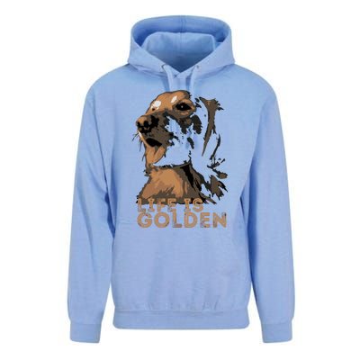 Life Is Golden Retriever Dog Premium Unisex Surf Hoodie